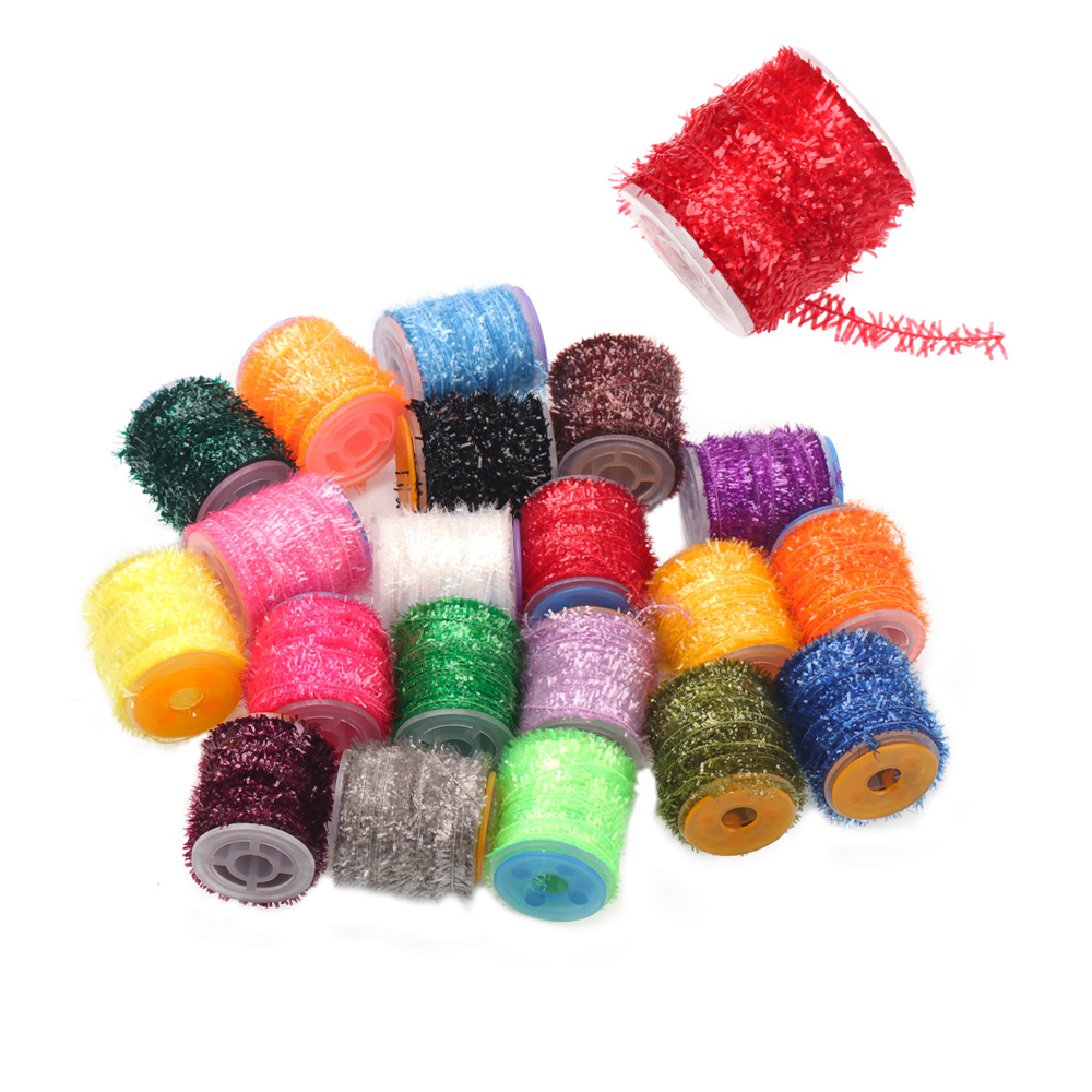 Ice Fishing Line - วัสดุไหมเชนิลล์สำหรับผูกเหยื่อตกปลา 2 ม้วน สำหรับผูกเหยื่อนิมฟ์ สตรีมเมอร์ มาราบู