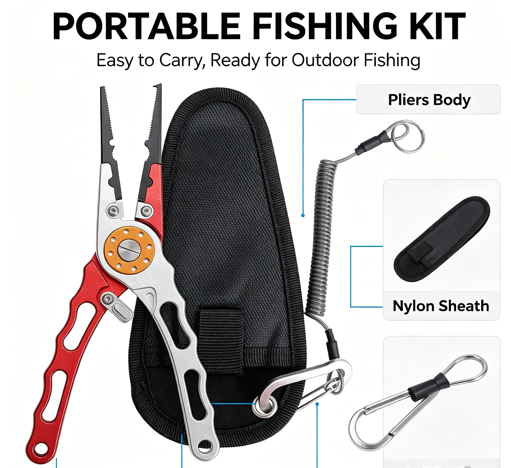 คีมสำหรับตกปลา ทำจากอลูมิเนียม - Fishing Line Cutter บทวิจารณ์และราคา