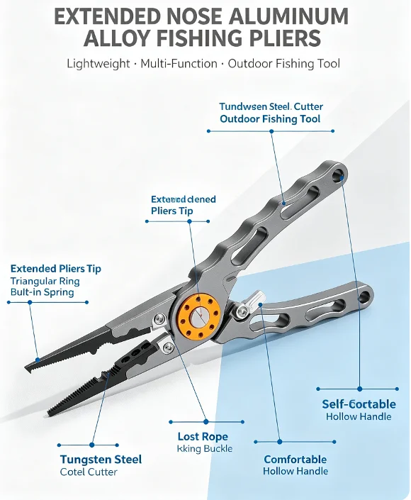 คีมสำหรับตกปลา ทำจากอลูมิเนียม - Fishing Line Cutter บทวิจารณ์และราคา